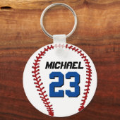 White Baseball Keychain für Sportfans oder Athlete Schlüsselanhänger (Vorderseite)