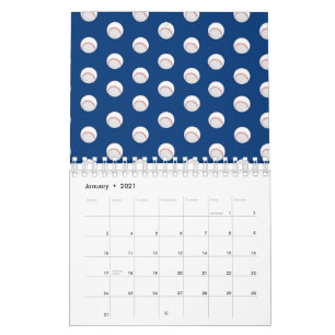 White Baseball Sport Spieler Ball Rot Stitch Kalender