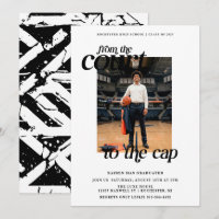 White Basketball Abschluss Court bis zur Spitze