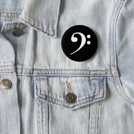 White Bass Clef Button (Beispiel)
