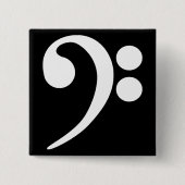 White Bass Clef Button (Vorderseite)