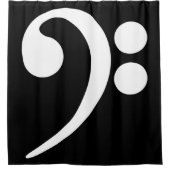 White Bass Clef Duschvorhang (Vorderseite)