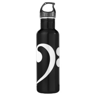 White Bass Clef Edelstahlflasche