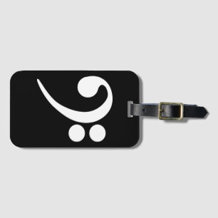 White Bass Clef Gepäckanhänger