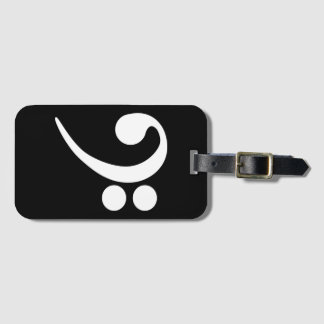 White Bass Clef Gepäckanhänger