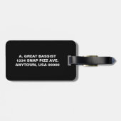 White Bass Clef Gepäckanhänger (Rückseite horizontal)