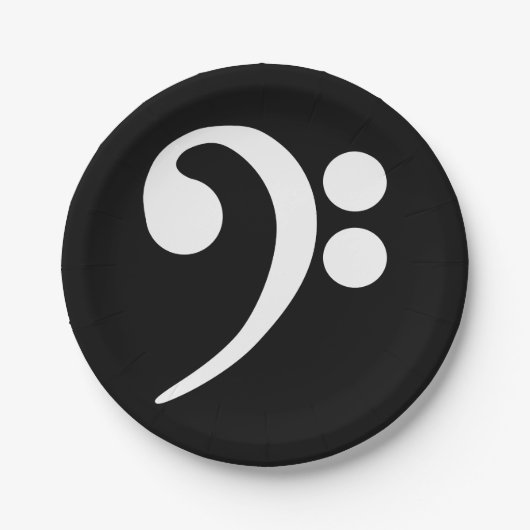 White Bass Clef Pappteller (Vorderseite)