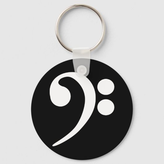 White Bass Clef Schlüsselanhänger (Vorderseite)