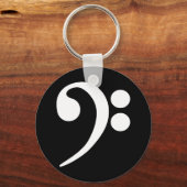 White Bass Clef Schlüsselanhänger (Vorderseite)