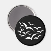 White Bat Cloud Magnet (Vorderseite/Rückseite)