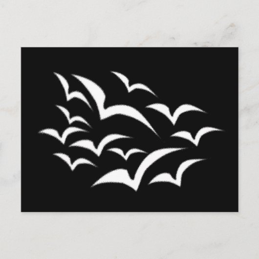 White Bat Cloud Postcard Postkarte (Vorderseite)
