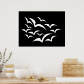 White Bat Cloud Poster (Küche)