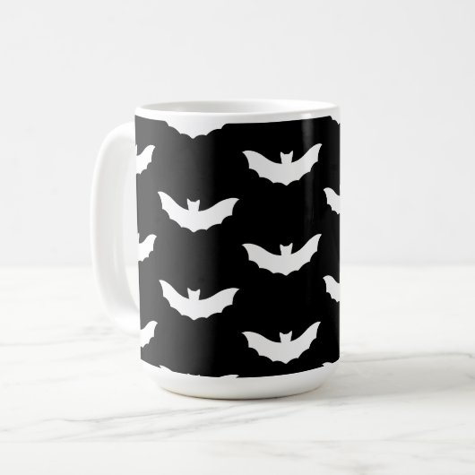 White Bat Halloween-Tasse Kaffeetasse (Vorderseite Links)