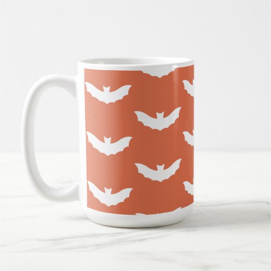White Bat Halloween-Tasse Kaffeetasse (Links)