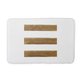 White Bath Mat mit Goldstreifen Badematte (Vorderseite)