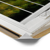 White Bay Window Illusion Forest Path Poster (Ecke)