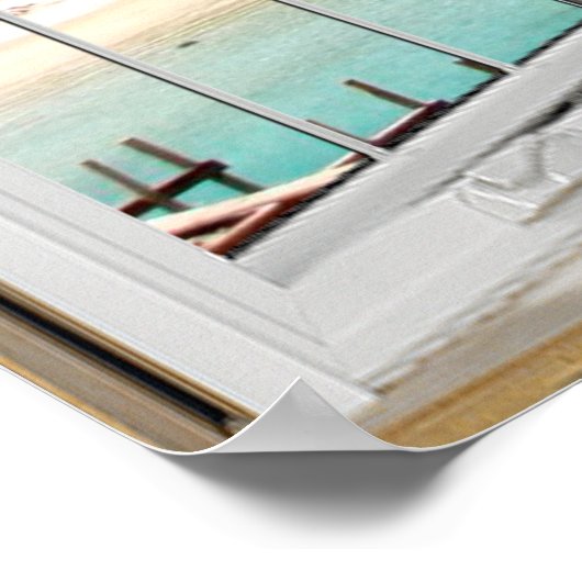 White Bay Window Illusion Karibik Poster (Ecke)
