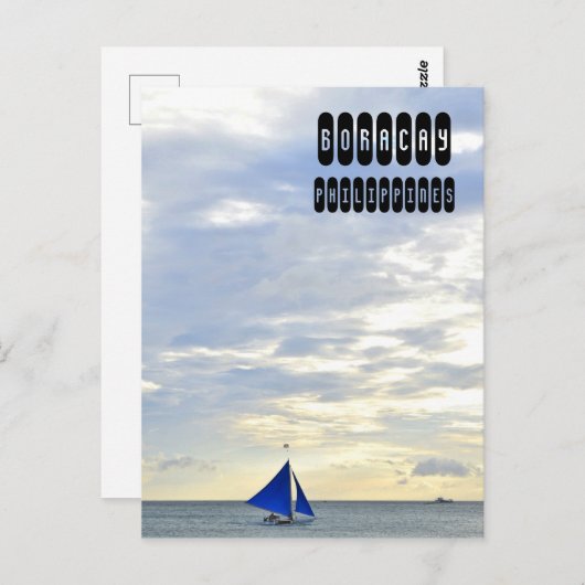 White Beach Boracay Postkarte (Vorne/Hinten)