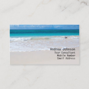 White Beach Business Card Visitenkarte