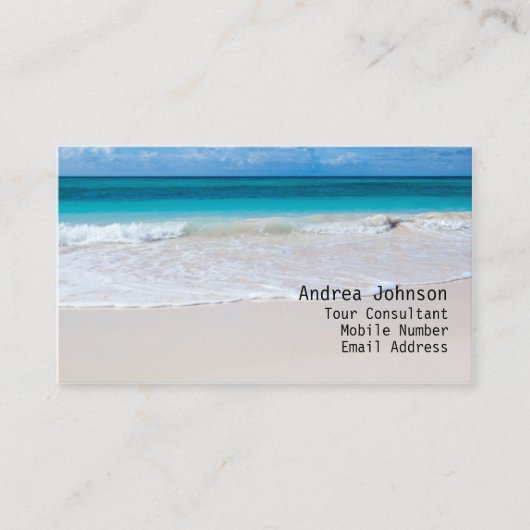 White Beach Business Card Visitenkarte (Vorderseite)