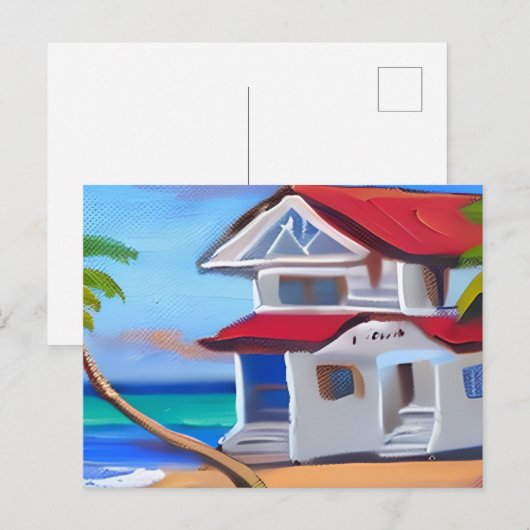 White Beach House | BEHALTEND TOUCH Postkarte (Vorne/Hinten)