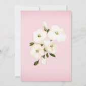 *~* White Beach Rose Bridal Pink Dusche Einladung (Rückseite)