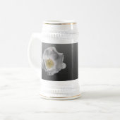 White Beach Rose Stein Bierglas (Vorderseite Links)