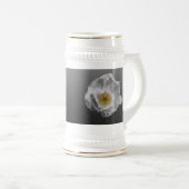 White Beach Rose Stein Bierglas (VorderseiteRechts)