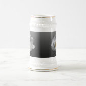 White Beach Rose Stein Bierglas (Mittel)