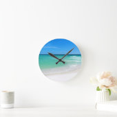 White Beach Runde Wanduhr (Zuhause)