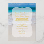 White Beach Wedding Folieneinladung (Vorderseite)