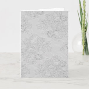 White Beaded Lace Feminine Wedding Card Karte