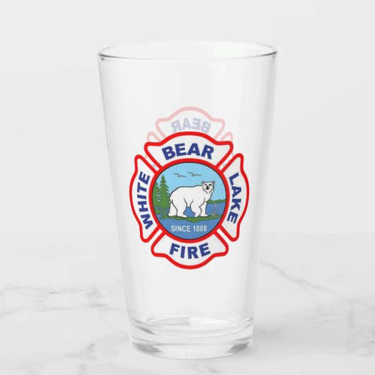 White Bear Lake MI Feuerwehr. Glas (Rückseite)