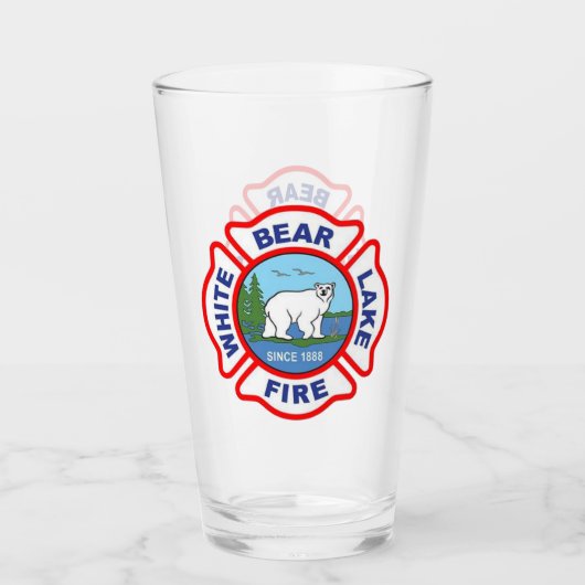 White Bear Lake MI Feuerwehr. Glas (Vorderseite)