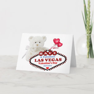 White Bear Las Vegas Valentine's Day Card Feiertagskarte