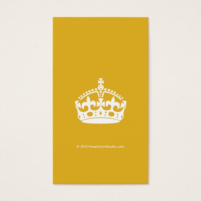 White Behielt Calm Crown auf Gold Hintergrund (Vorderseite)