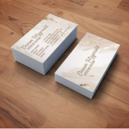 White & Beige Minimalist Interior Design Style Visitenkarte