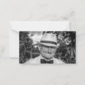 White Beileid Beerdigung Floral & Foto Vielen Dank Mitteilungskarte (Rückseite)