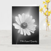 White Beileid Daisy Karte (Gelbe Blume)