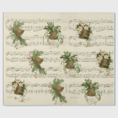 White Bell Music Wrapping Paper Geschenkpapier (Flach)