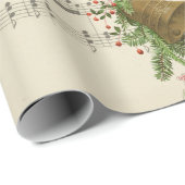 White Bell Music Wrapping Paper Geschenkpapier (Rolleneckpunkt)