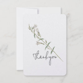 White Bellflower Steve Vielen Dank Dankeskarte