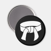 White Belt Magnet für Kampfkunst (Vorderseite/Rückseite)