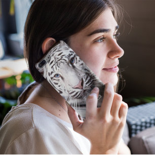 White Bengalisch Tiger Fotografy Add Name  Schwarz Case-Mate iPhone Hülle