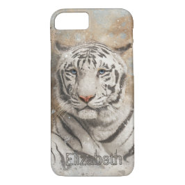 White Bengalisch Tiger Fotografy Modern Watercolor Case-Mate iPhone Hülle