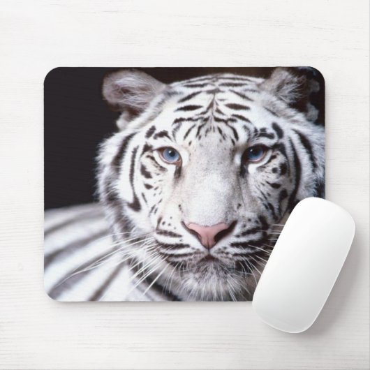 White Bengalisch Tiger Fotografy Mousepad (Mit Mouse)