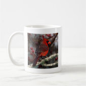 White Berries Primitive Christmas Red Kardinal Kaffeetasse (Links)
