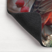 White Berries Primitive Christmas Red Kardinal Mousepad (Ecke)
