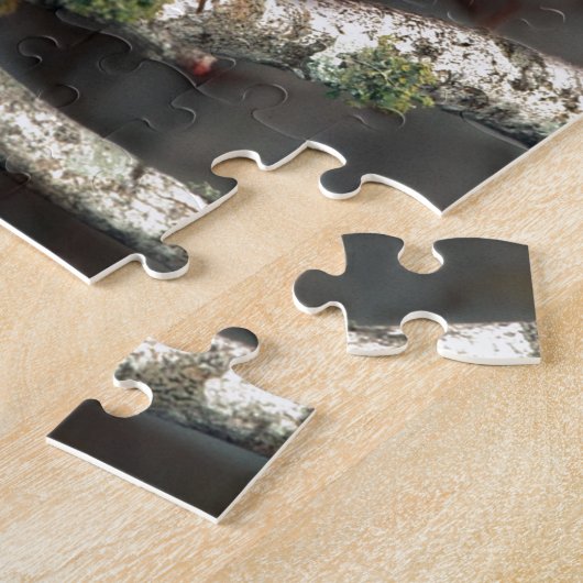 White Berries Primitive Christmas Red Kardinal Puzzle (Seite)