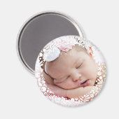 White Berry Gerahmt Baby Foto Magnet (Vorderseite/Rückseite)